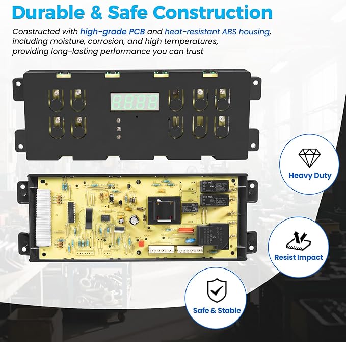 316557118 Range Oven Control Board Compatible with Kenmore Frigidaire Range Clock Timer 120V 60Hz 316418208 316557108 Electronic Clock/Timer Display