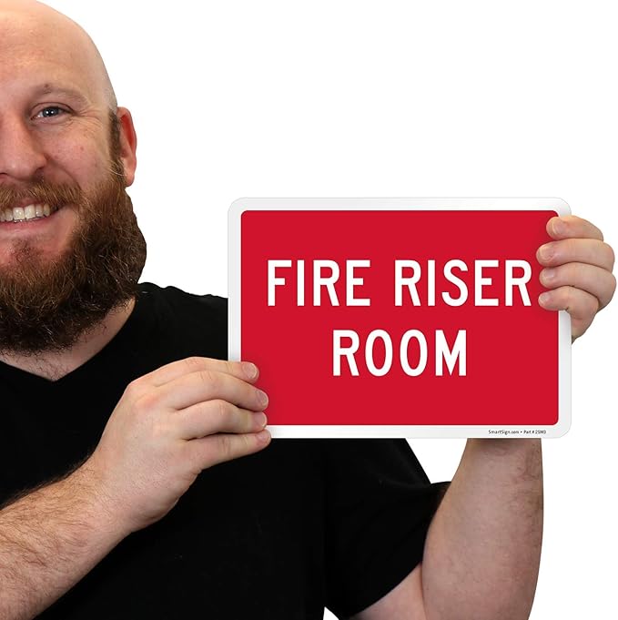 SmartSign "Fire Riser Room" Label | 7" x 10" Laminated Vinyl