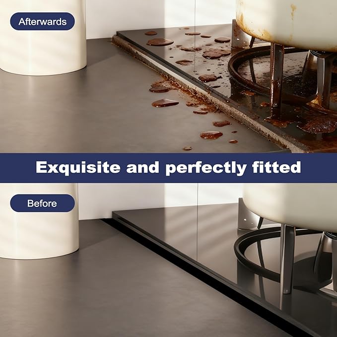 Upgrade 316 Stainless Steel Stove Gap Covers (2 Pack, 23.4”), Heat-Resistant Stove Gap Filler for Kitchen Counter and Stovetop, Range Trim Kit Oven Gap Guard Between Stove and Counter