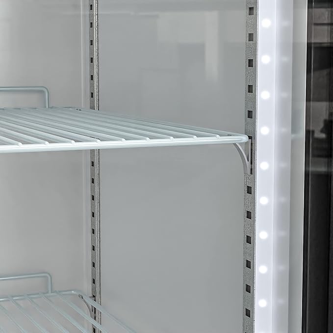KoolMore MDR-3GD-63C 3 Glass Commercial Display Refrigerator Upright Beverage Cooler Merchandiser-56, 56 Cu. Ft. Space Saver Triple Swing Door, Black