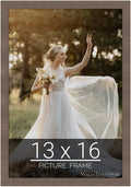 wallsthatspeak 13x16 Brown American Barn Picture Frame for Puzzles Posters Photos or Artwork