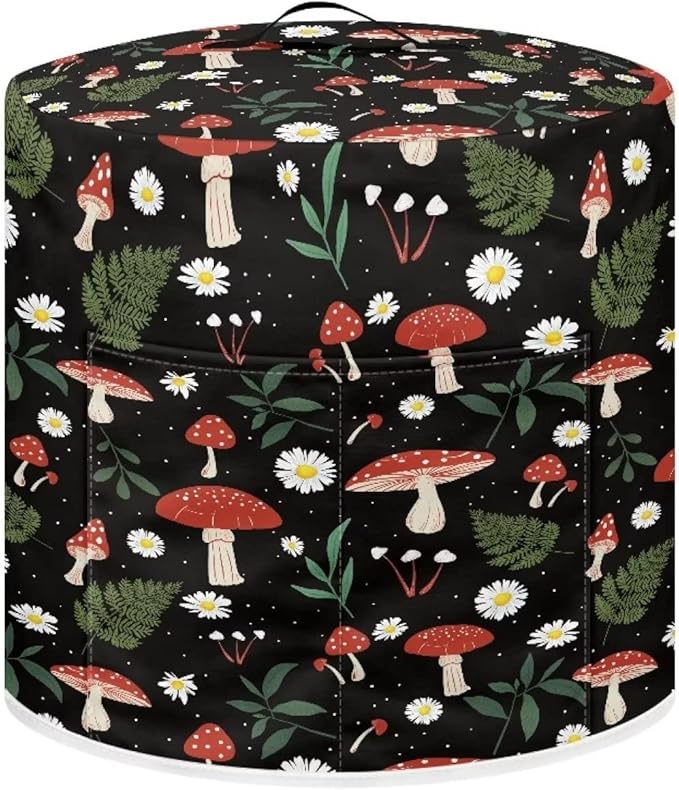 Mushroom Kitchen Decor Accessories Appliance Dust Cover for Electric Pressure Cooker/Air Fryer/Rice Cooker/Steamer/Toaster,Pressure Cooker Cover 6 qt