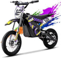 KOOZ HP112E 36V 1000W Electric Dirt Bike for Kids, 3 Speed Modes Teen Electric Motorcycle Up to 18 MPH & 15 Miles Long-Range, Dual Suspension & Disc Brake, 16" Sturdy Tire for Kids Teenagers