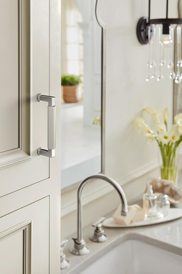 Amerock Ballard 3-3/4 inch (96mm) Center-to-Center Polished Nickel Cabinet Pull, BP37643PN