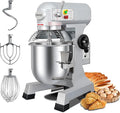 20QT Commercial Planetary Stand Mixer, Heavy Duty Dough Mixer with 60-Min Timer & Splatter Guard, 3 Speeds for Kneading, Creaming, Whipping, for Bakery, Pizzeria, Restaurant