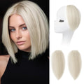 REECHO Clip in Hair Volumizer, Short Thick Clip in Hairpieces Adding Extra Hair Volume Extensions for Women with Thin Fine (Platinum Blonde, 8 Inch(Pack of 2))