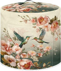 Xoenoiee Hummingbird Vintage Floral Print Kitchen Appliance Dust Cover with Pockets, Electric Pressure Cooker Cover Compatible with Crock Pot, Rice Cooker Cover, for 6 Qt Pot