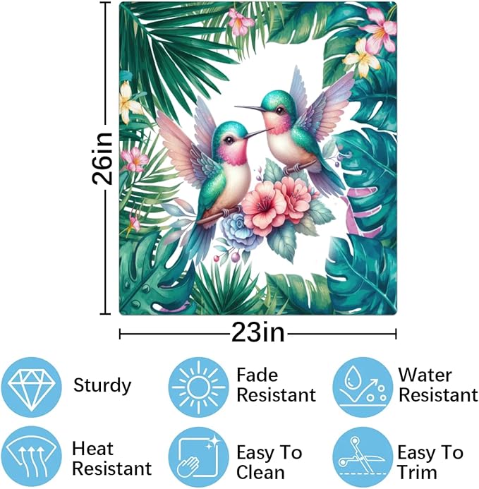 Summer Palm Leaf Bird Dishwasher Magnet Cover for The Front Dishwasher Door Cover Panel Decals Magnetic Refrigerator Cover for Kitchen Farmhouse Home Decor 23 X 26 in