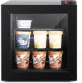 ADT Mini with Display Glass Door 1.1 Cu Ft Small Freezer with 2 Removable Shelves 7 Temperature Settings -8°F to 14°F Perfect for Liquor and Ice Cream