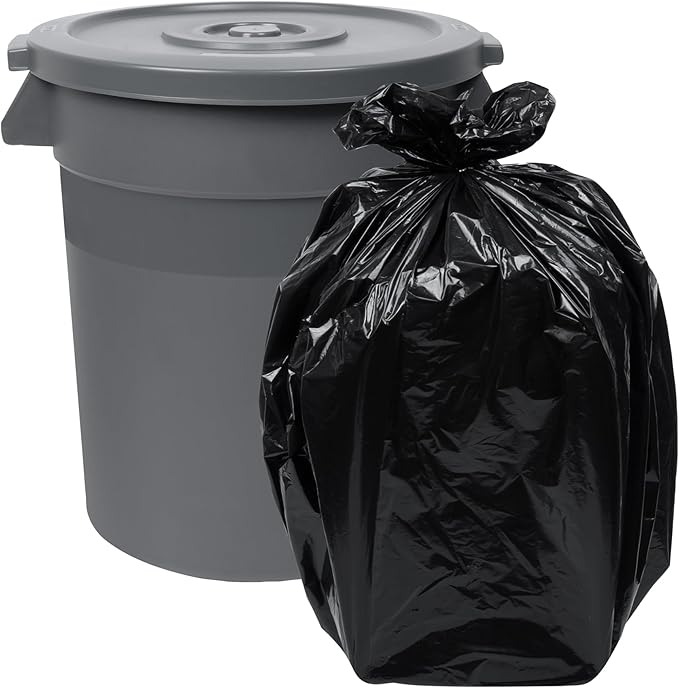 Restaurantware-LID ONLY: RW Clean Waste Container Lid, 1 Round Trash Can Cover - Waste Bin Sold Separately, For 20 Gallon Dustbin, Built-In Handle, Gray Plastic Garbage Can Cover, Heavy-Duty