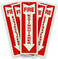 iSYFIX Fire Extinguisher Reflective Signs – 5 Pack 4x12 Inch – 40 mil Thick Polystyrene Plastic, Laminated for Ultimate UV, Weather, Scratch, Water & Fade Resistance, Indoor & Outdoor