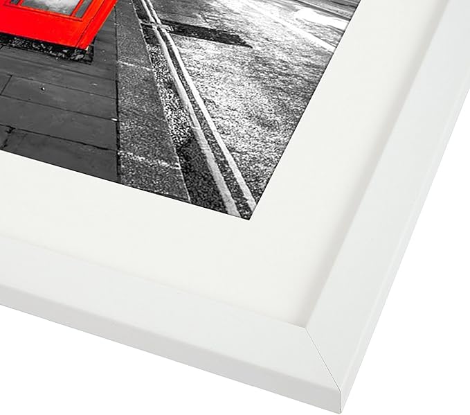 Americanflat 11x14 Picture Frame with Shatter-Resistant Glass - Use as 8x10 Frame with Mat or Display 11x14 Photo Without Mat - Signature Collection - Picture Frames for Wall Display - White