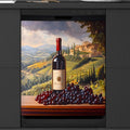Farm Grapes Wine Dishwasher Magnet Cover Front Dishwasher Cover Decor Reusable Magnetic Door Cover Panel Decal Home Appliances Stickers Kitchen Refrigerator Fridge 23"x26"