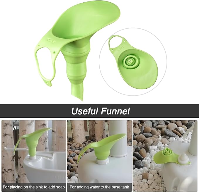 Yescom 17L Portable Sink Hand Wash Station with Pump & 2Pcs 24L Water Tank, Hand Washing Station for RV Travel Outdoor Camping Food Booth