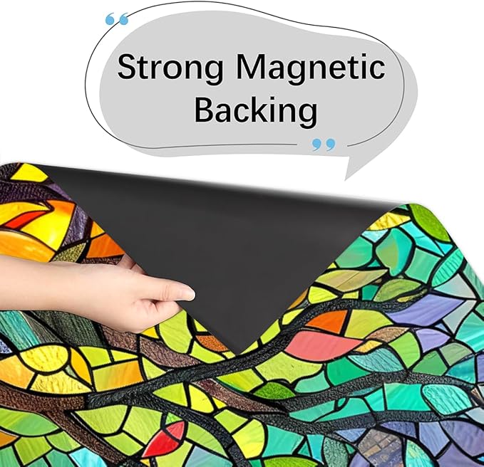 Dishwasher Magnet Cover Abstract Rainbow Tree of Life Front Dishwasher Cover Decoration Reusable Magnetic Door Cover Panel Decal Home Appliances Stickers Kitchen Refrigerator Fridge 23"x26"
