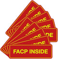 Signs ByLITA Standard FACP Inside Sign | Fire Safety Signage (Red/Yellow) - Large 10 Pack