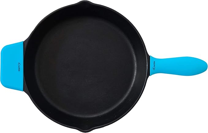 Silicone Hot Handle Holders, Potholders (5-Pack Mix Turquoise) for Cast Iron Skillets, Pans, Frying Pans & Griddles, Metal and Aluminum Cookware Handles - Sleeve Grip, Handle Cover