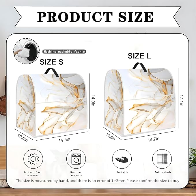 Mixer Dust Cover for 6-8 Qt Stand Mixer, Cloth Cover with 2 Storage Pockets for Stand Mixer Protective Covers Large for 6-8 Quart Mixer