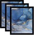 10x12 Picture Frame Set of 3, Black Frame for 10 x 12 Inch Picture Poster Photo, Light Weight and High Transparent 10 by 12 Frame for Wall - 3 Pack/Black/10 x12