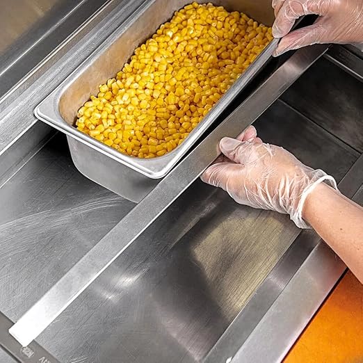 20 inch Stainless Steel Steam Table Adapter Bars | Steam Table Divider Bars – Hotel Pan Divider for Full & Fractional Size Pans, Commercial Food Service Use (2, 21 inches Long)