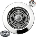 Kitchen Sink Stopper, 3 in 1 Pop Up Kitchen Sink Drain Strainer, with an Extra Basket Strainer, Sink Drain Stopper for US Standard 3-1/2 Inch, Brass Material Electroplate (Silver)