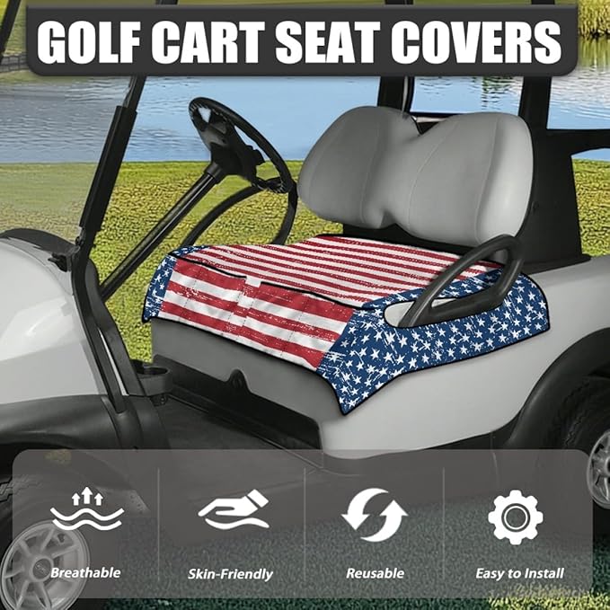 Golf Cart Seat Cushion Cover with Soft Microfiber Fabric and Waterproof Protection for Daily Use on Golf Carts
