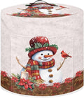 3 Quart Pressure Cooker Dust Cover with Top Handle and Storage Pocket Home Kitchen Decor Air Fryer Rice Cooker Stain-Resistant Cover Christmas Cute Snowman Print