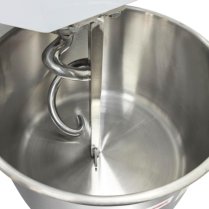 10L Commercial Dough Mixer with Dual Rotation and Dual Speed, 550W Electric Dough Kneading Machine, Time Set, Digital Display, for Bakery Pizzeria – 7.7 lbs Capacity