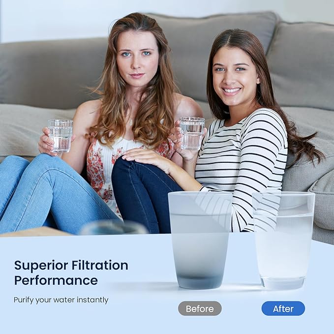 GLACIER FRESH New Upgraded Elarisey™ Filtration Technology, Compatible with Samsung DA29-00020B Refrigerator Water Filter, HAF-CIN/EXP, RF4267HARS for French Door Refrigerator Kitchens (1-Pack)
