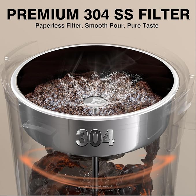 Commercial Coffee Urn, 110-Cup 16L Fast Brew Stainless Steel Hot Beverage Dispenser ，Electric Hot Water Urn for Wedding, Party, Catering with Easy Cleaning. Black Dispenser (Double Wall)