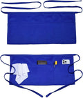 Argstar 2 Pack Server Apron with 4 Pockets, Waitress Waiter Waist Short Aprons(Available in 60/120 Pack)