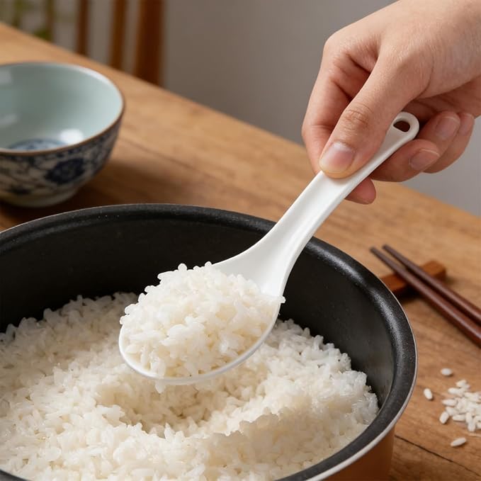5 Pack Rice Measuring Cup and 2 Pack Rice Paddle, Rices Cup 160ml 3/4 Cups Measuring Cups Rices Cooker Accessories Heat Resistant Non-stick RiceSpoon for Kitchen Restaurant Cooking Utensil