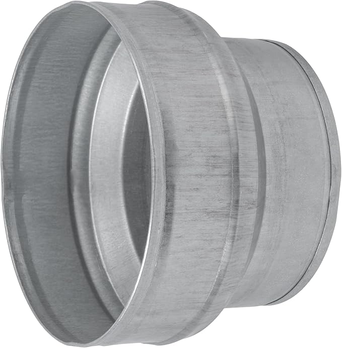 6" to 5" Inch Duct Pipe Adapter - Galvanized Steel HVAC Ducting Reducer for Ventilation - PVC Pipe, Hose Coupler - Heavy Duty Exhaust, Air Conditioner Fittings - Vent Flange Connector