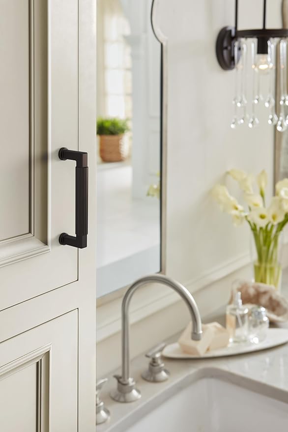 Amerock Ballard 3-3/4 inch (96mm) Center-to-Center Oil-Rubbed Bronze Cabinet Pull, BP37643ORB