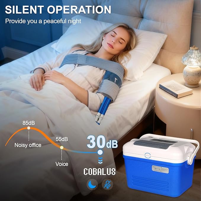Ice Machine for Knee after Surgery, Cold Therapy Machine, Portable Ice Therapy Machine for Knee, Shoulder, Hip & Ankle with Programmable Timer, Cryotherapy Pain Relief for Sports Injuries and Swelling
