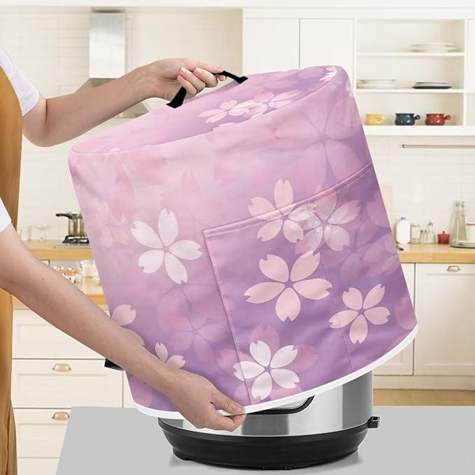 Cherry Blossoms Dust Cover Instant Pot Heavy Duty Waterproof Dust Pressure Cooker Cover Case for Instant Pot Pressure Cooker Instant Pot Appliance Covers Pressure Cooker Size S