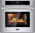 GASLAND 30 inch Electric Wall Oven,Gasland Built-in 8 Cooking Function Single Ovens with Self-cleaning Convection Fan Touch Control,Stainless Steel