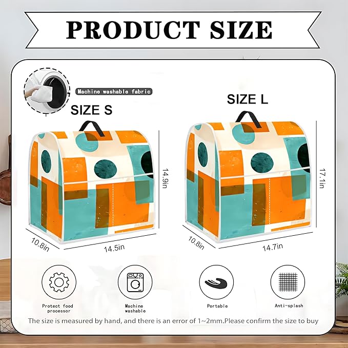 Mixer Dust Cover for 6-8 Qt Stand Mixer, Cloth Cover with 2 Storage Pockets for Stand Mixer Protective Covers Large for 6-8 Quart Mixer
