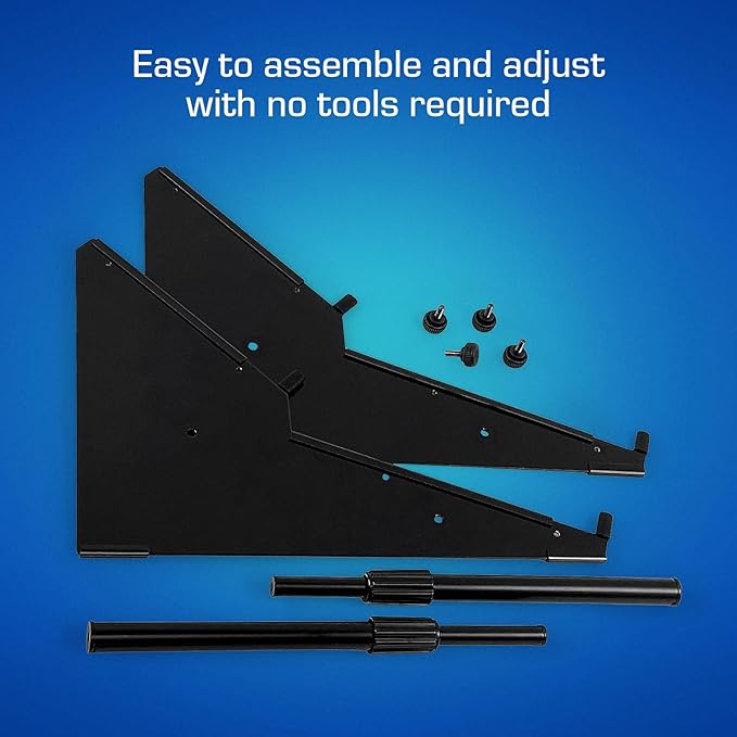 2-Tier XTS Desktop Stand, Adjustable Length from 10.6" - 18.5" for Sampler/Synth/MIDI Controller/Drum Machine, fits MPC Live 3 & Live 2/TR-8S/Analog Rytm/Octatrack, easy to assemble and resize