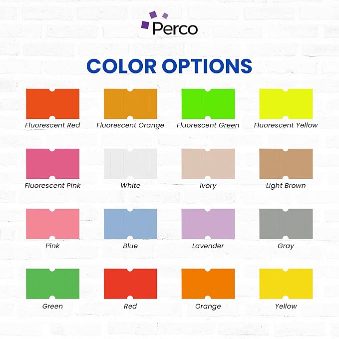 Custom Price and Date Labels for Perco Lite, X, Plus and Perco Pro 1 Line Guns - Choose Color, Font and Imprint - 1 Sleeve, 8,000 Labels