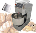 30QT Commercial Stand Dough Mixer Double Action Fast and Slow Speed Spiral Electric Flour Mixing Machine for Professional Bread Making Kneading Machine with Speed Time Control 30L 1500W