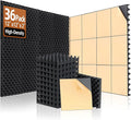 36 Pack Acoustic Foam Panels with Self Adhesive 12" X 12" X 2" Sound Proof Foam Panels for Walls High Density Egg-Crate Soundproof Wall Panels for Studio Office Gaming Room