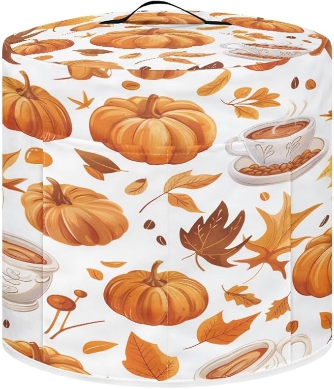 Pumpkin Pressure Cooker Cover Instant Pot Accessories Instant Pot Kitchen Appliance Dust Cover with Pockets for Rice Cooker Air Fryer Slow Cooker Dust Covers for Kitchen Size L