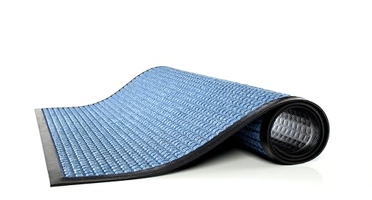 Guardian WaterGuard Indoor/Outdoor Wiper Scraper Floor Mat, Rubber/Nylon, 4'x8', Blue