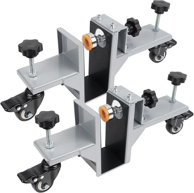 2PCS Door Installation Tool Kit,Heavy Duty Door Lifter Dolly for 1-3/8" to 2-1/2" Pre-Hung, Slab, Front Doors,Steel Door Dolly Installation Tools for Commercial & Residential Use