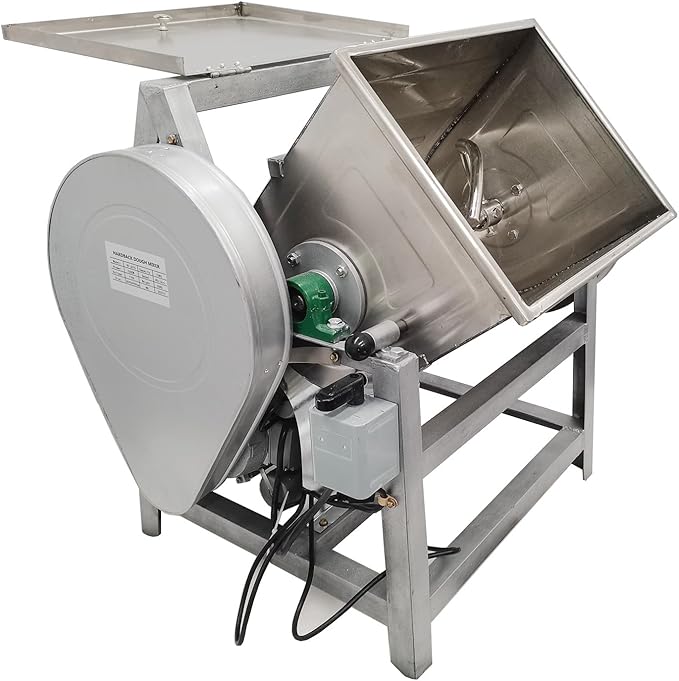 25KG/55LB Commercial Dough Mixer, 110V 2200W Spiral Kneading Machine with 90° Tilt Stainless Steel Bowl, Heavy Duty Electric Flour & Food Mixer for Bakery, Restaurant