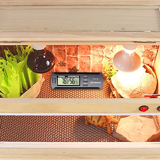 Inkbird ITH-10 Digital Thermometer and Hygrometer Temperature Humidity Monitor for Aging Box Guitar Ukulele