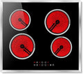24 Inch Electric Cooktop 4 Burner Electric Stove, 6000W Built in Ceramic Stovetop with Touch Control 24", Timer, Child Lock, 9 Heating Level, 220-240v, Hard Wire(No Plug)