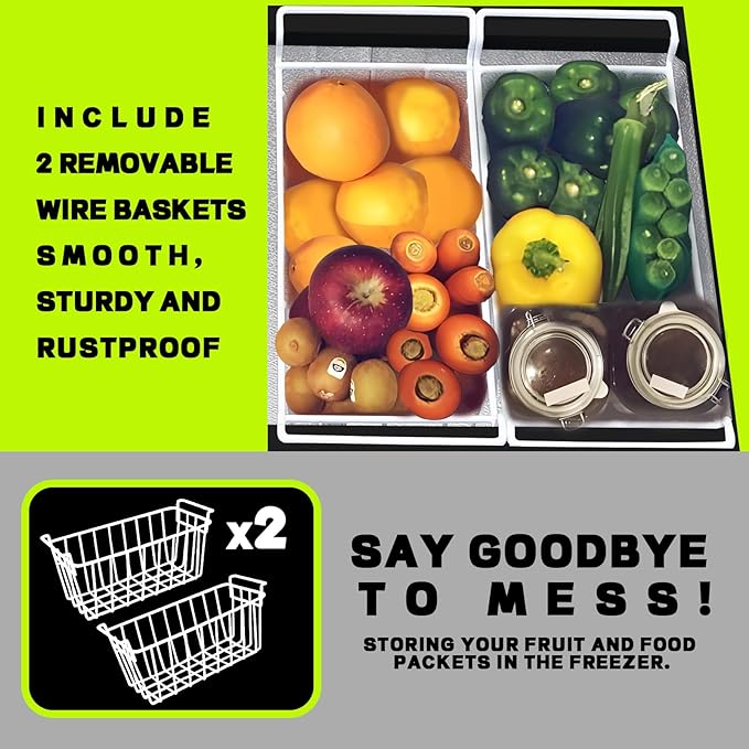 Small Mini Freezer Chest Freezer with 2 Hanging Baskets Electronic Control to 1℉Top Door Open Freezer Energy Saving Quiet Operation Perfect for Dorm, Garage and RVS, Black