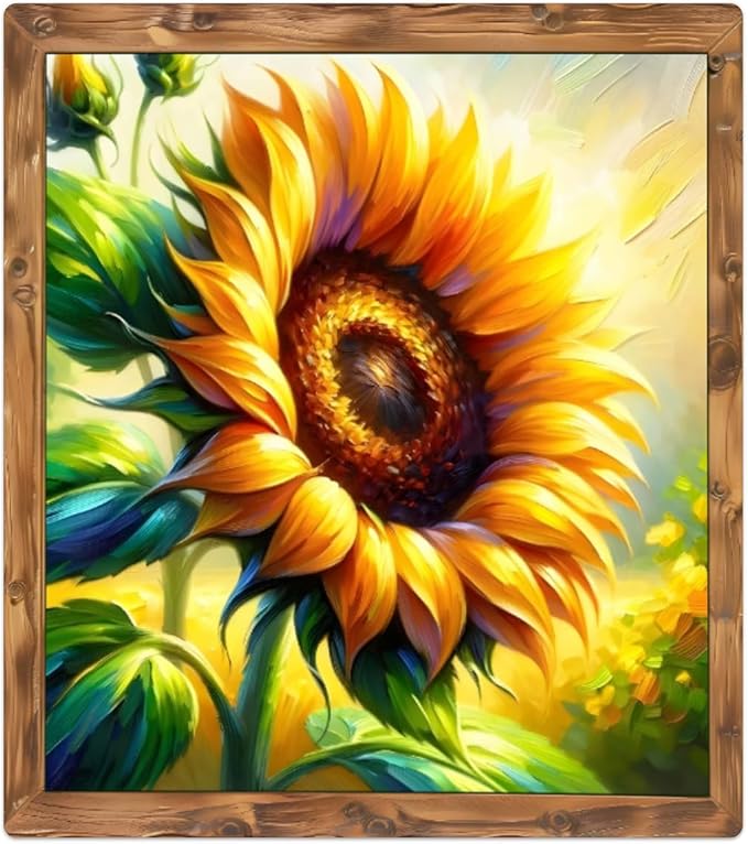 Painting Sunflowers Flower Dishwasher Magnet Cover Front Dishwasher Cover Decor Reusable Magnetic Door Cover Panel Decal Home Appliances Stickers Kitchen Refrigerator Fridge 23"x26"